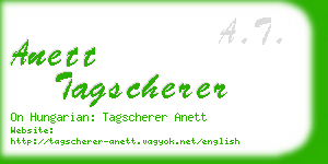 anett tagscherer business card